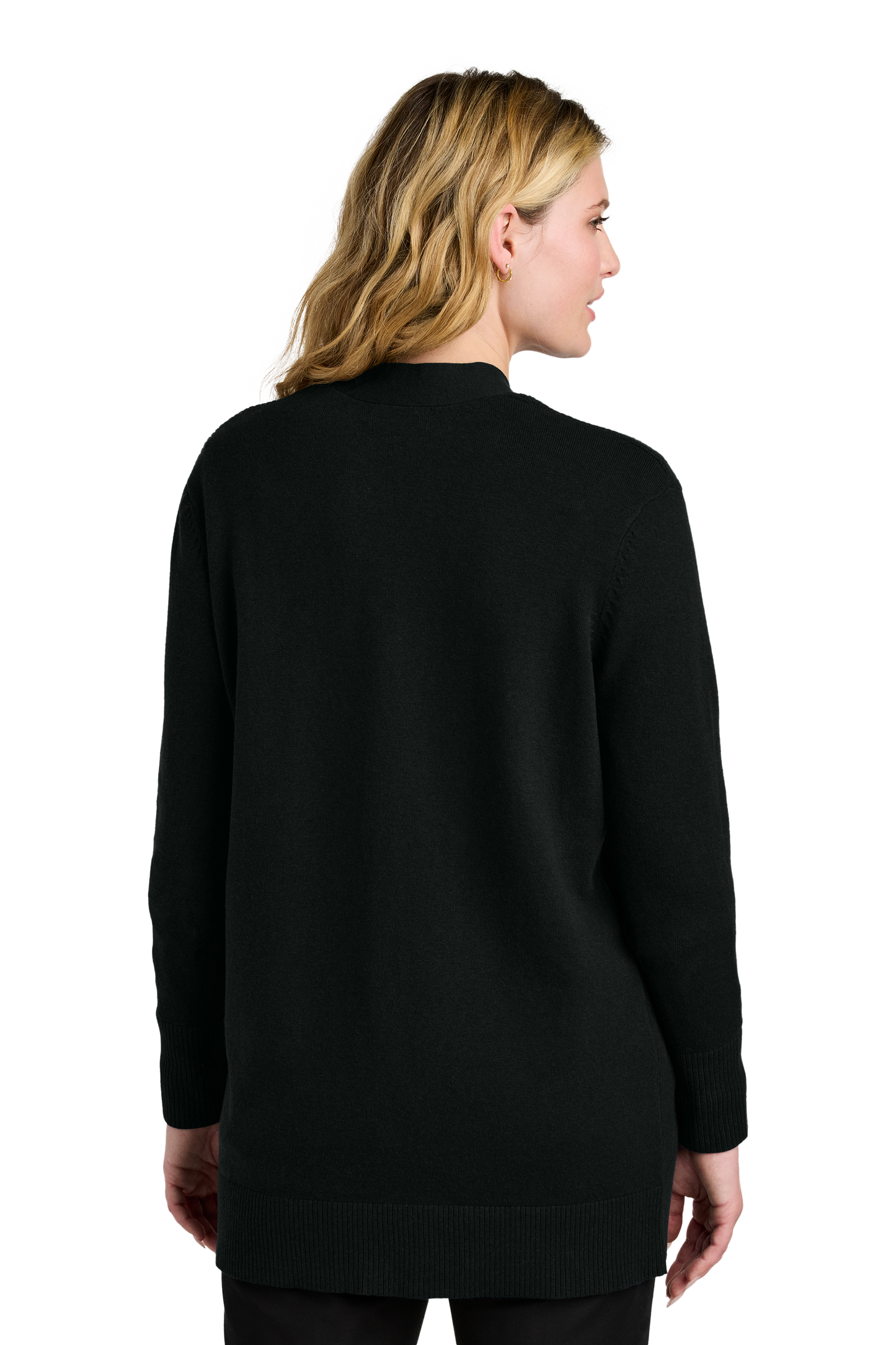 Port Authority® Women’s Easy Care Open-Front Cardigan Sweater - Deep Black