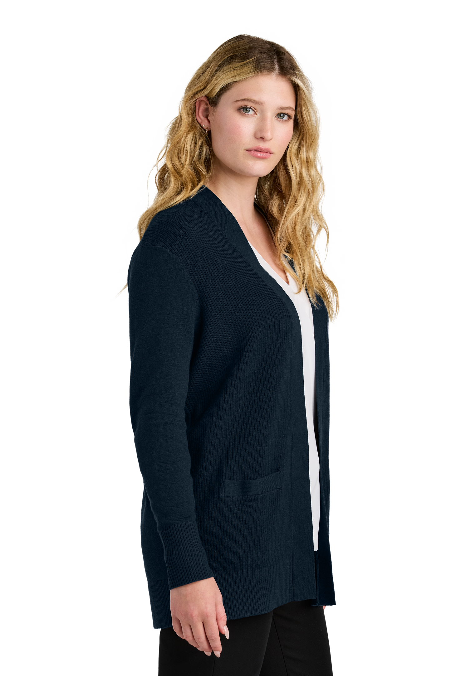 Port Authority® Women’s Easy Care Open-Front Cardigan Sweater - River Blue Navy