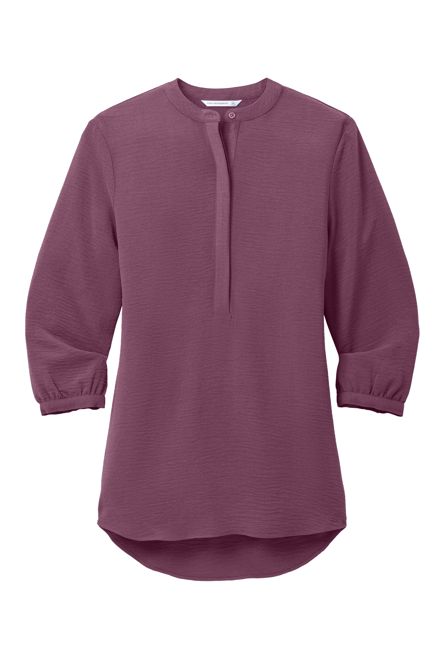 Port Authority® Women's 3/4-Sleeve Textured Crepe Tunic - Purple Mist
