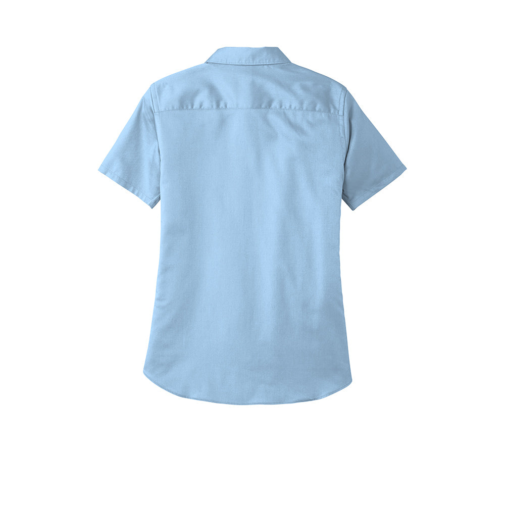 Port Authority® Women's Short Sleeve SuperPro React ™ Twill Shirt - Cloud Blue