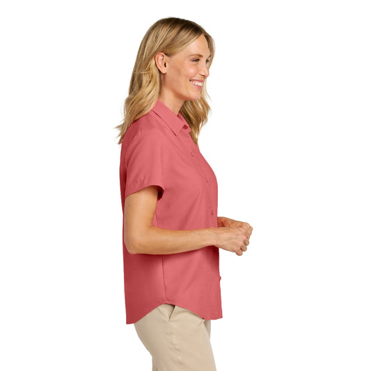 Port Authority® Women’s Short Sleeve UV Dockside Shirt - Coral Reef