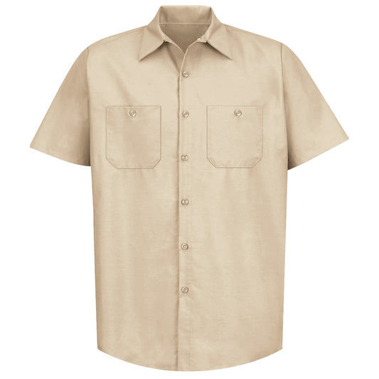 Red Kap® Short Sleeve Industrial Work Shirt - Light Tan