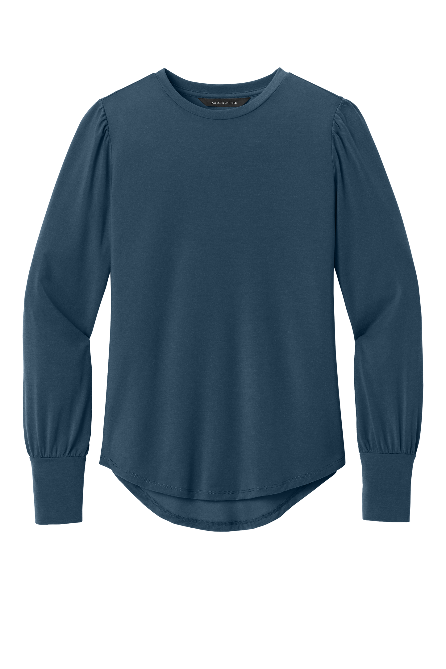 Mercer+Mettle® Women’s Stretch Jersey Long Sleeve Blouson Top - Insignia Blue