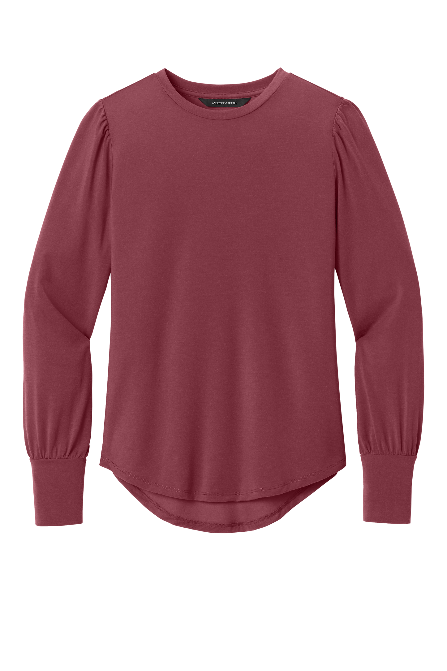 Mercer+Mettle® Women’s Stretch Jersey Long Sleeve Blouson Top - Rosewood