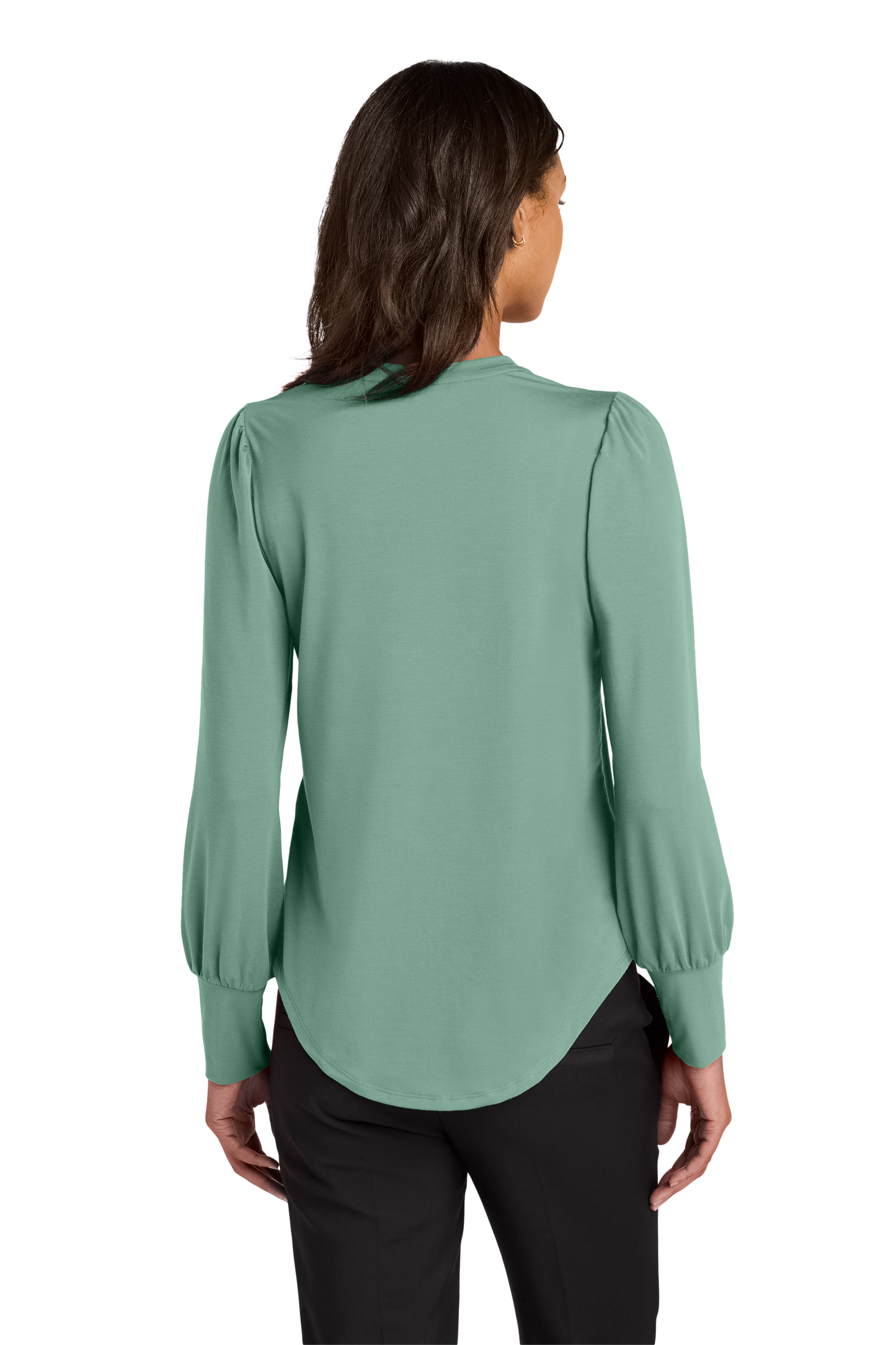Mercer+Mettle® Women’s Stretch Jersey Long Sleeve Blouson Top - Sage