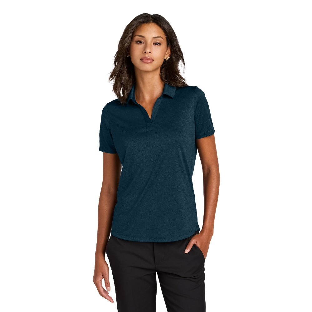 Mercer+Mettle® Women’s Recharge Jersey Polo - Insignia Blue Heather