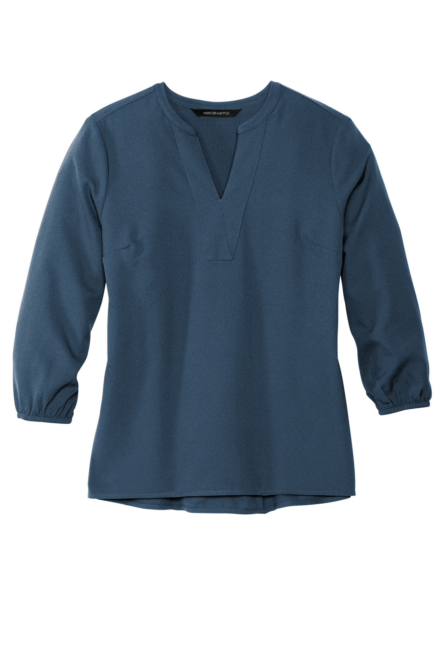 Mercer+Mettle® Women's Stretch Crepe 3/4-Sleeve Blouse - Insignia Blue