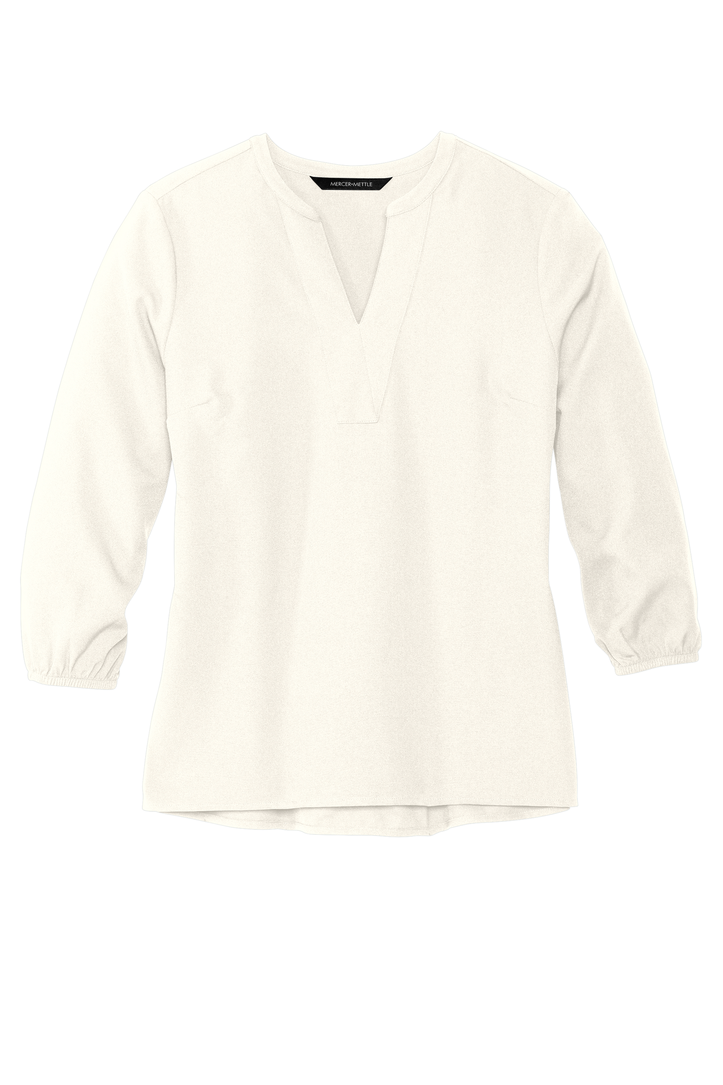 Mercer+Mettle® Women's Stretch Crepe 3/4-Sleeve Blouse - Ivory Chiffon