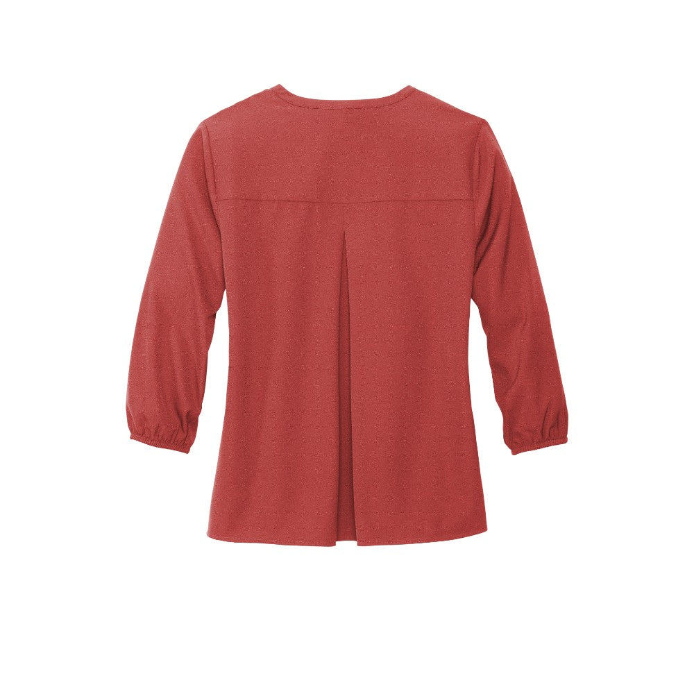 Mercer+Mettle® Women's Stretch Crepe 3/4-Sleeve Blouse - Terracotta