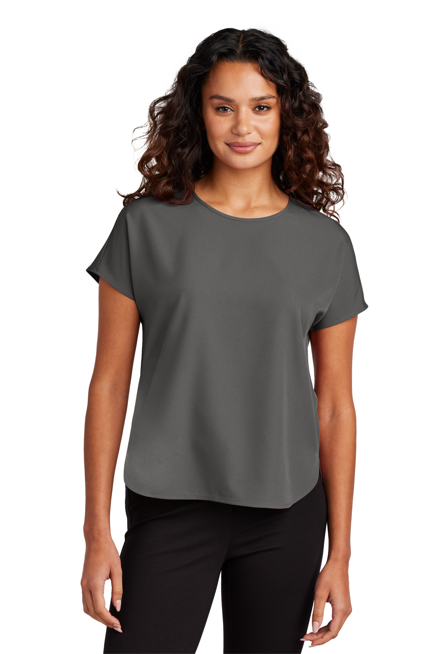 Mercer+Mettle® Women's Stretch Crepe Crew - Anchor Grey