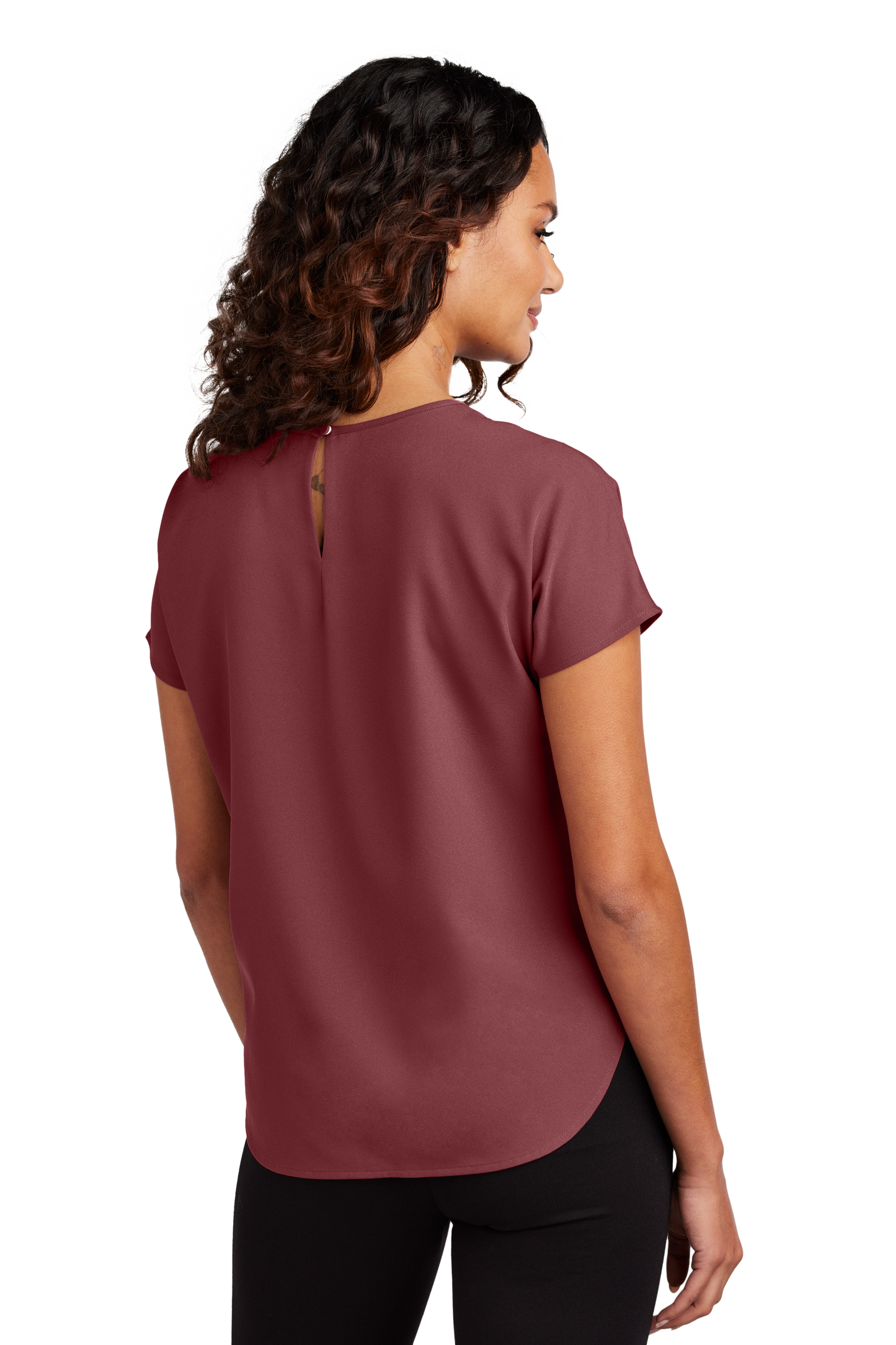 Mercer+Mettle® Women's Stretch Crepe Crew - Rosewood