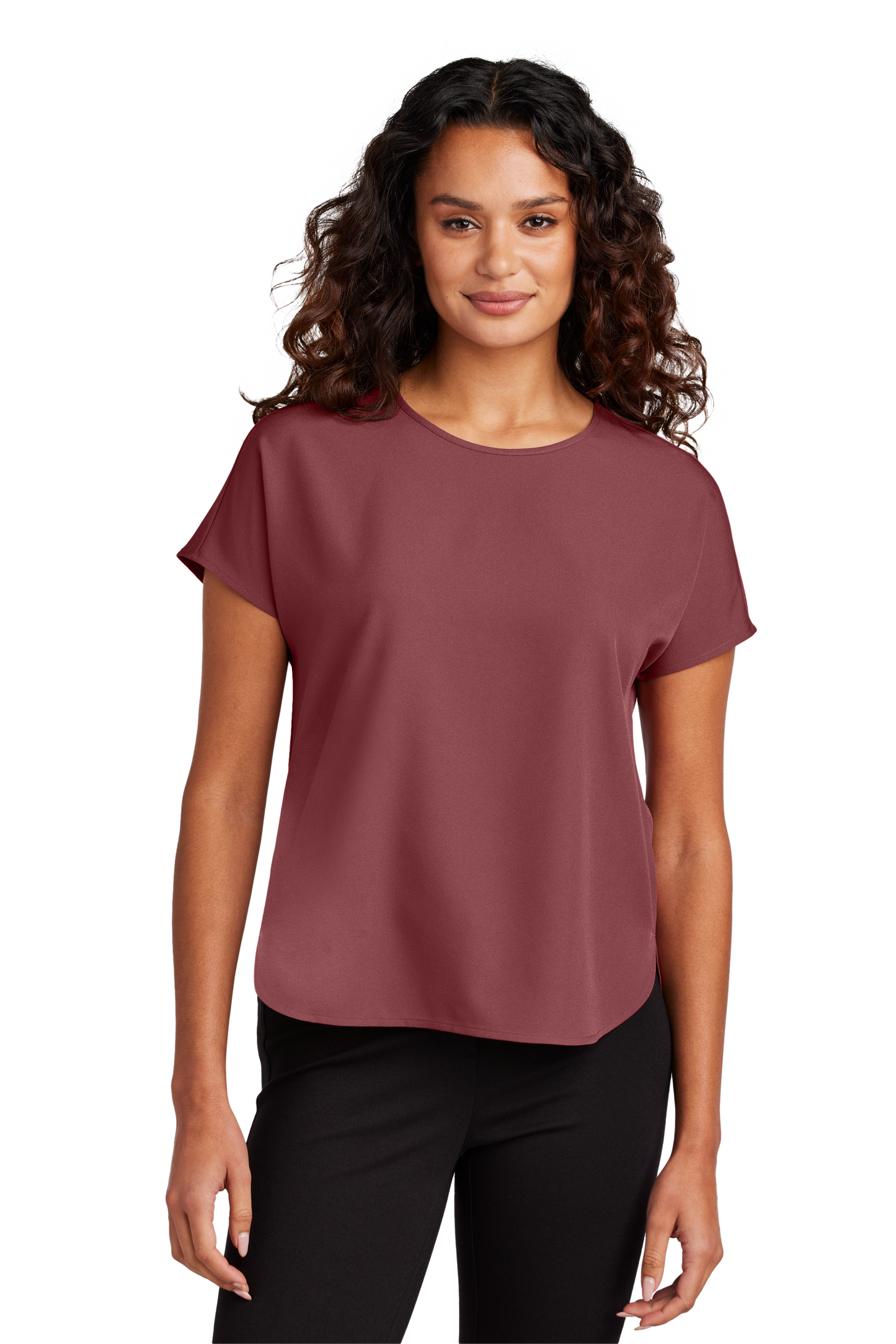 Mercer+Mettle® Women's Stretch Crepe Crew - Rosewood