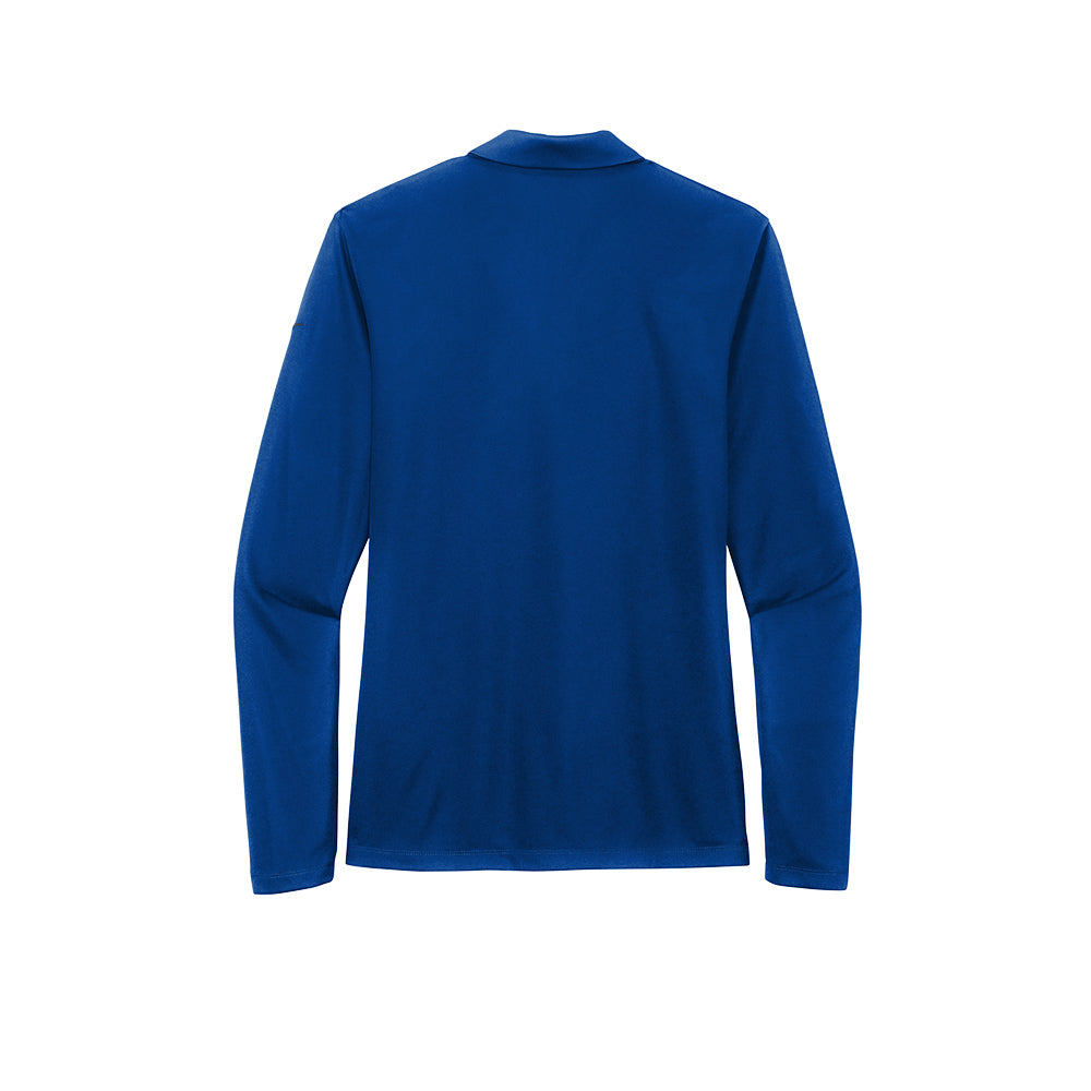 Nike Women's Dri-FIT Micro Pique 2.0 Polo Long Sleeve - Gym Blue