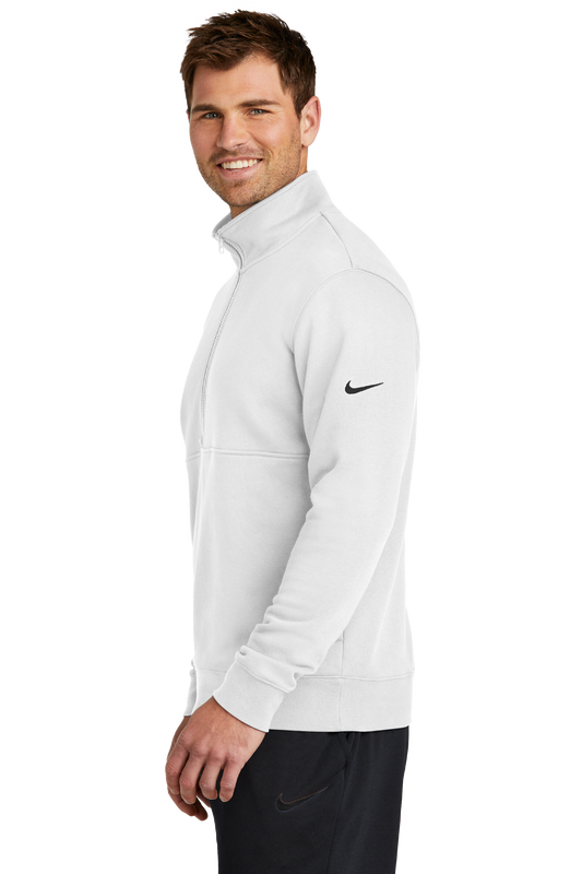 Nike Club Fleece Sleeve Swoosh 1/2-Zip - White