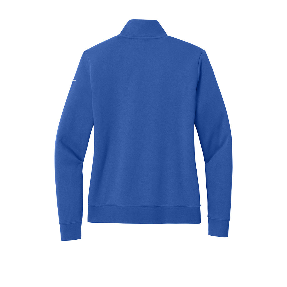 Nike Ladies Club Fleece Sleeve Swoosh 1/2-Zip - Game Royal
