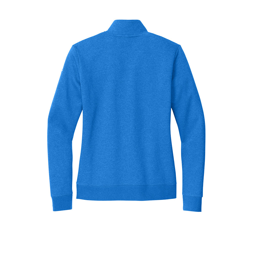 Nike Ladies Club Fleece Sleeve Swoosh 1/2-Zip - Light Game Royal Heather