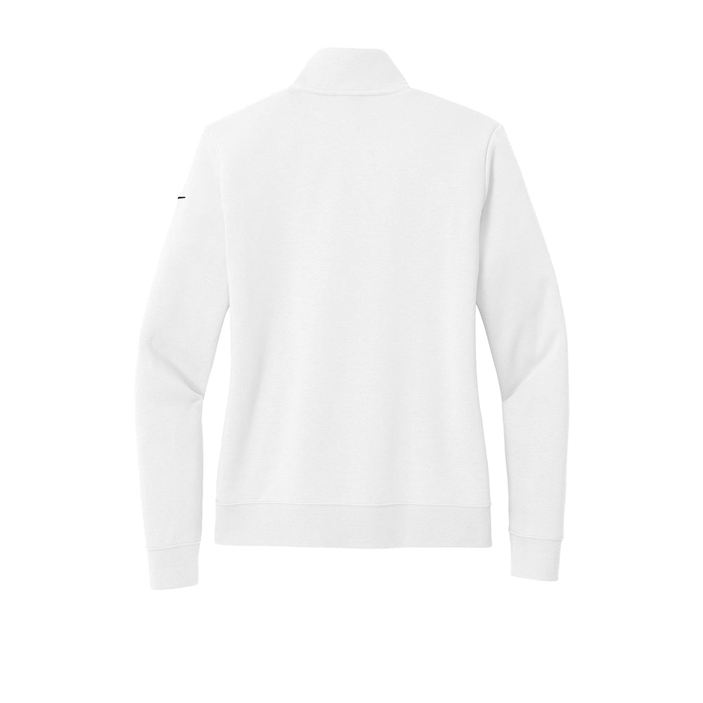 Nike Ladies Club Fleece Sleeve Swoosh 1/2-Zip - White