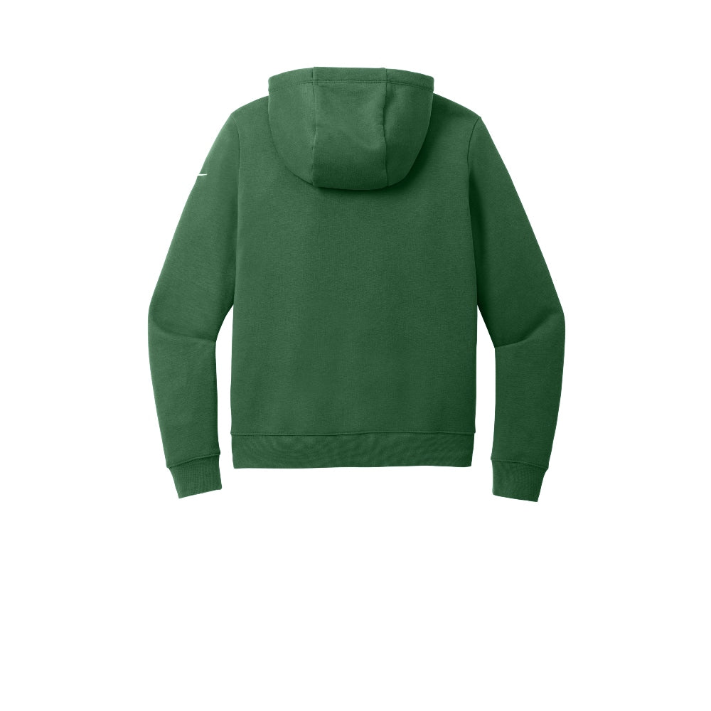 Nike Women's Club Fleece Sleeve Swoosh Pullover Hoodie - George Green