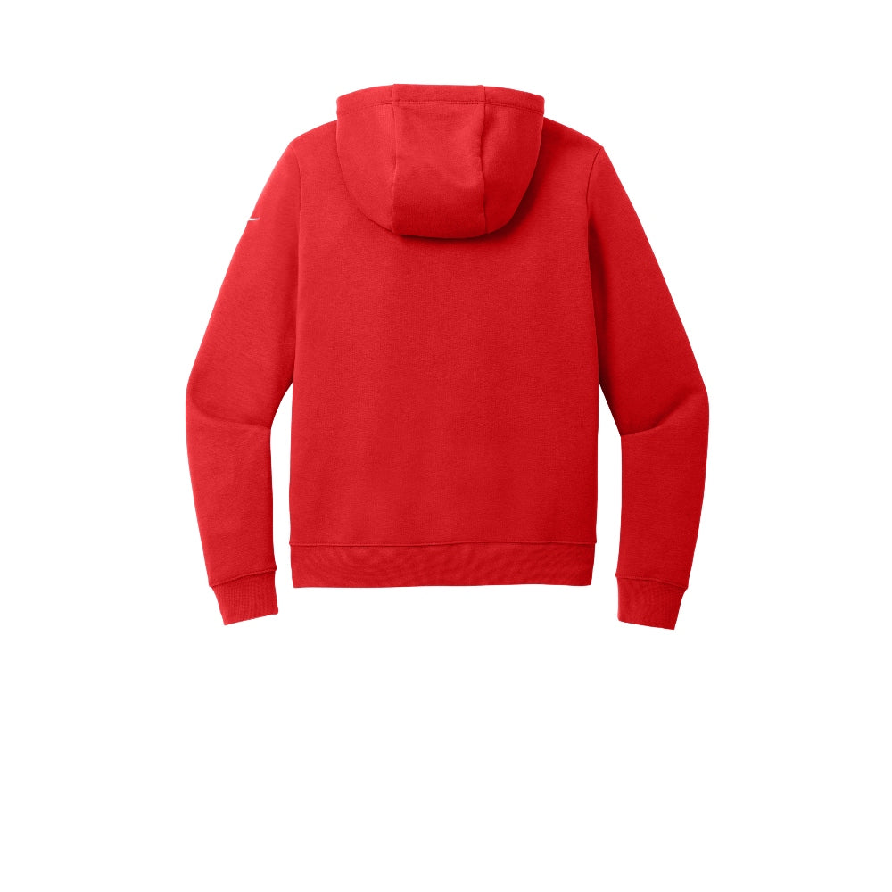 Nike Women's Club Fleece Sleeve Swoosh Pullover Hoodie - University Red