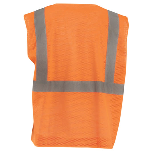 OccuNomix ECO-IMZ Type R Class 2 Value Mesh Safety Vest with Zipper - Orange
