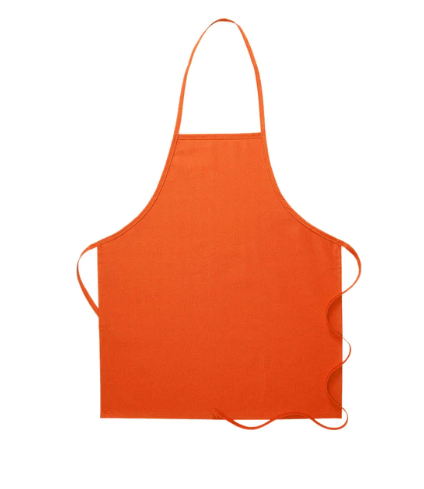 Deluxe Bib Apron (no pockets) - Orange