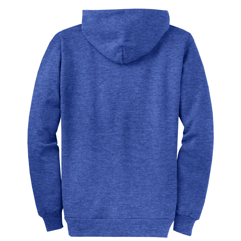 Port & Company® Core Fleece Full-Zip Hooded Sweatshirt - Heather Royal