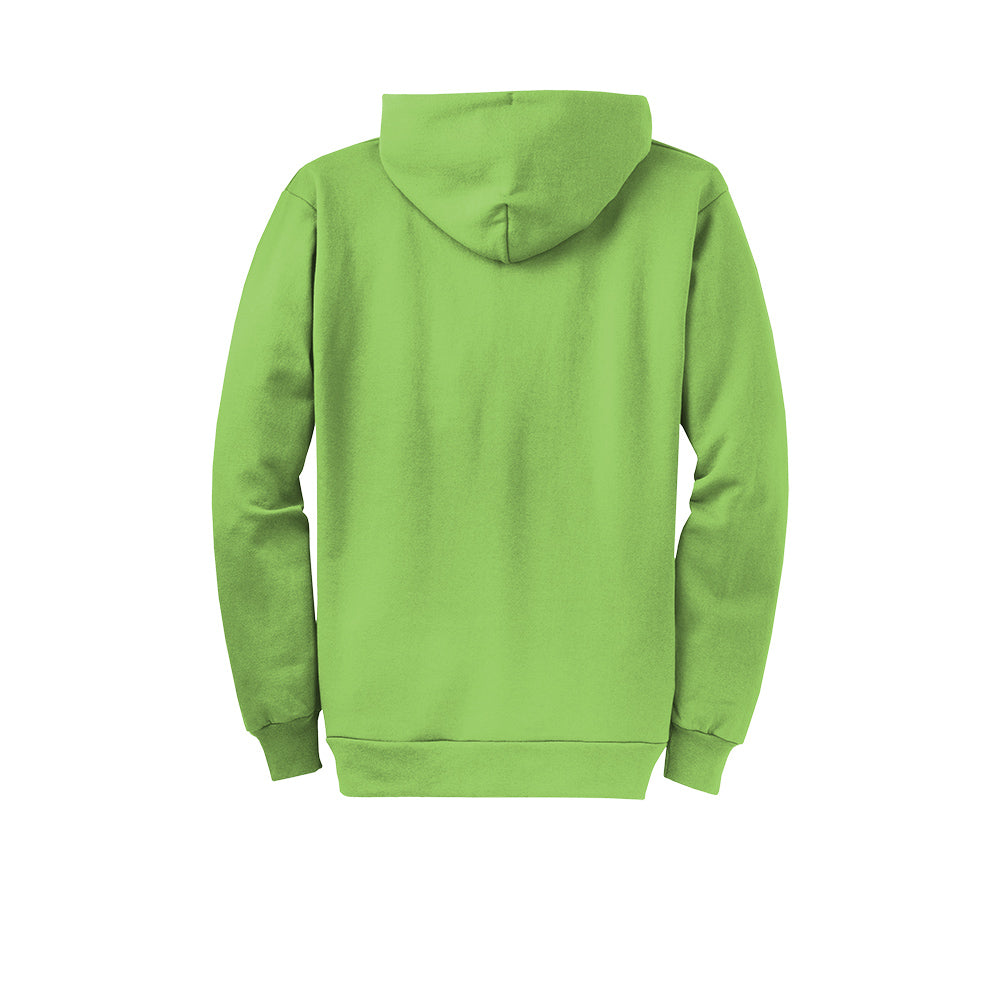 Port & Company® Core Fleece Full-Zip Hooded Sweatshirt - Lime