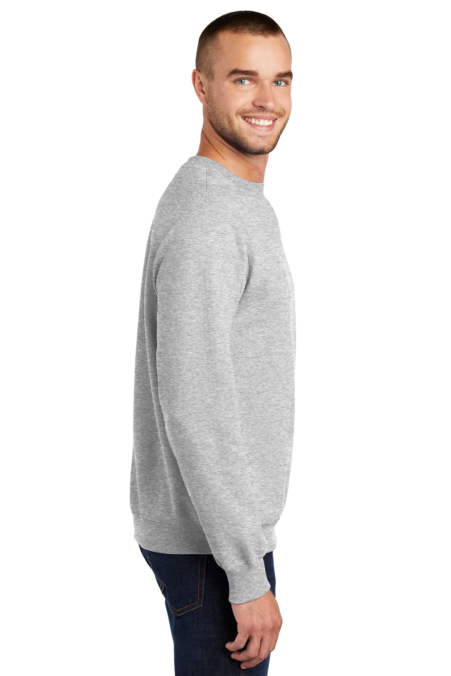 Port & Company® Essential Fleece Crewneck Sweatshirt - Ash