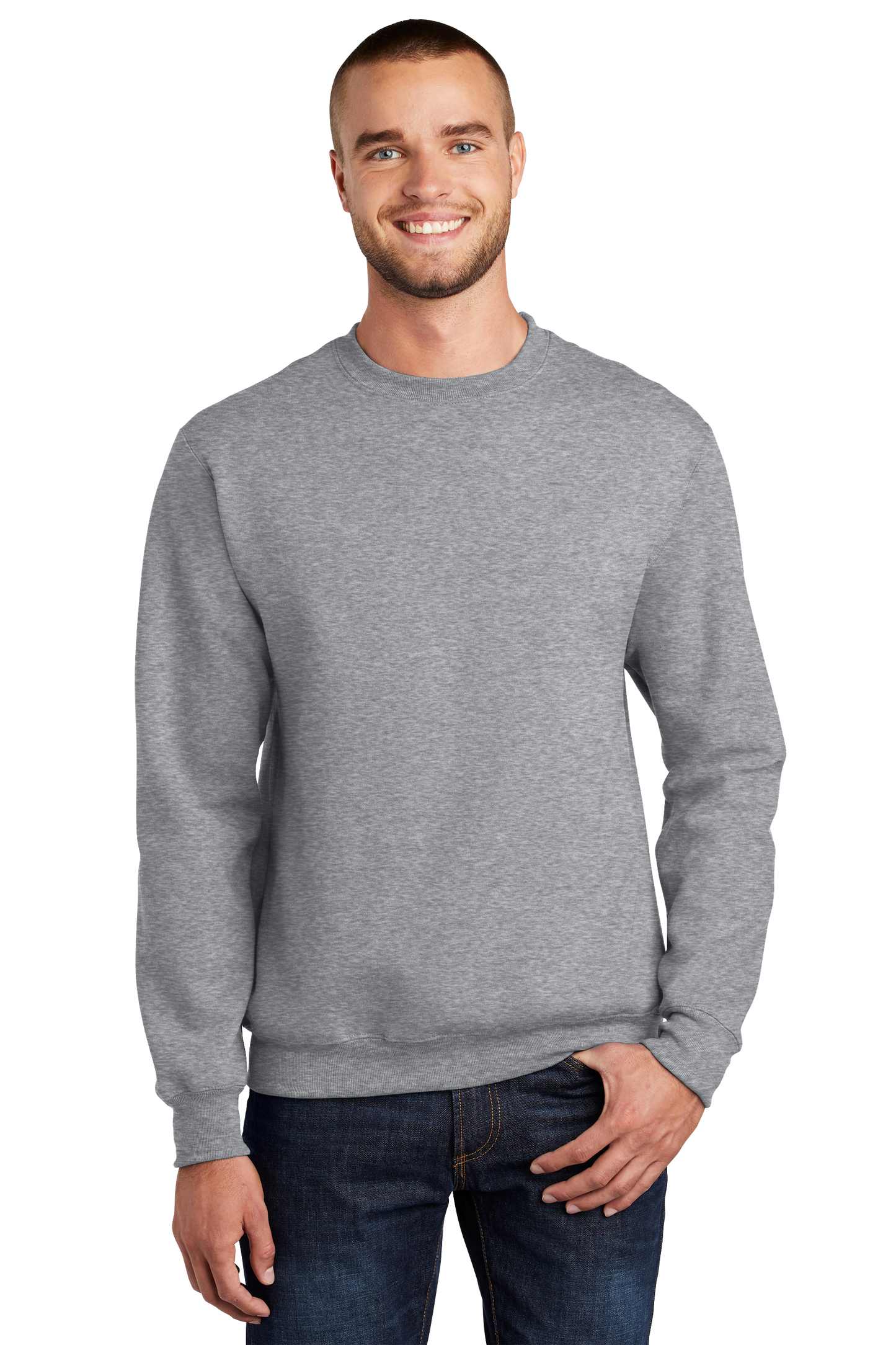 Port & Company® Essential Fleece Crewneck Sweatshirt - Athletic Heather