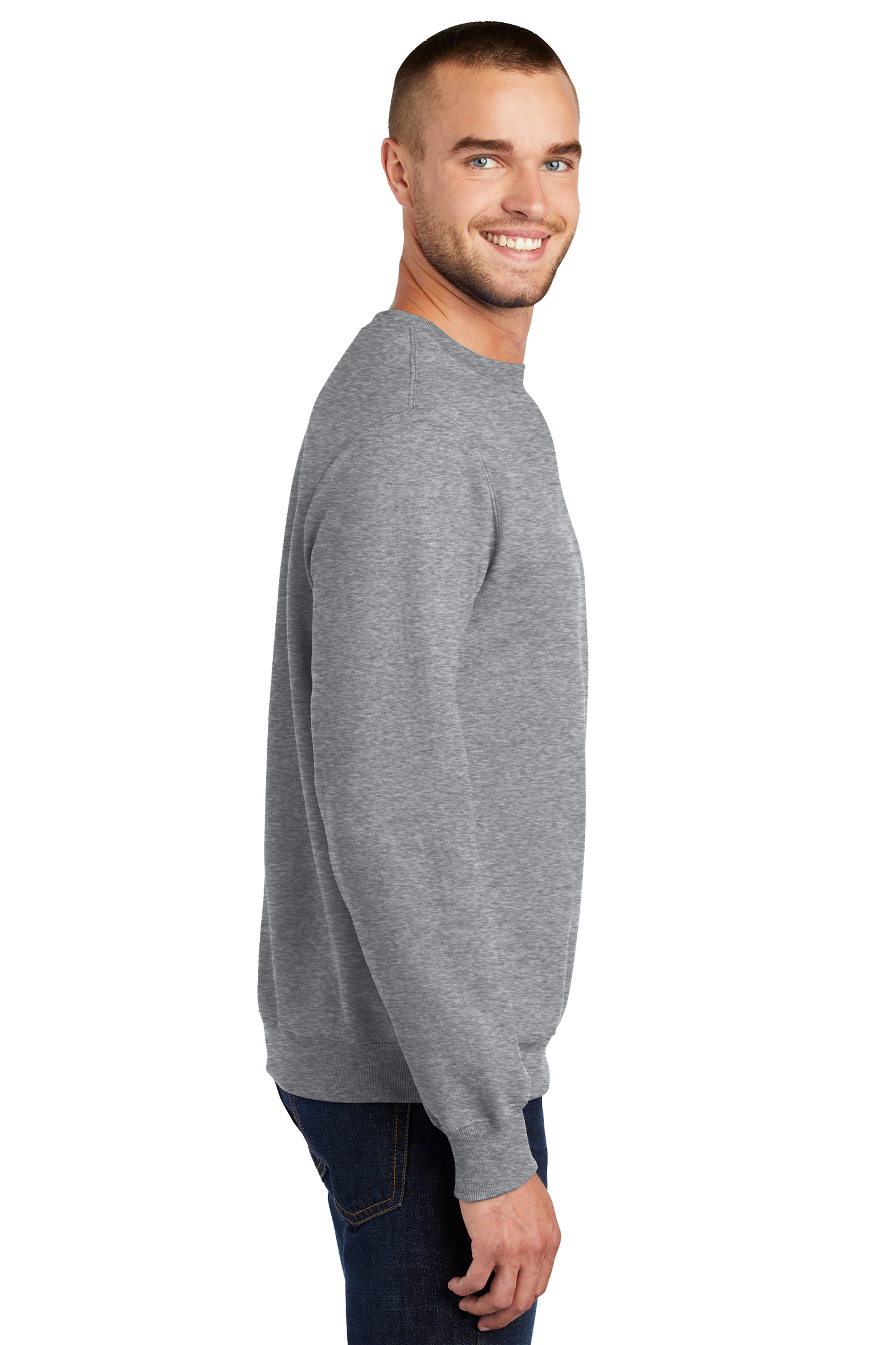 Port & Company® Essential Fleece Crewneck Sweatshirt - Athletic Heather