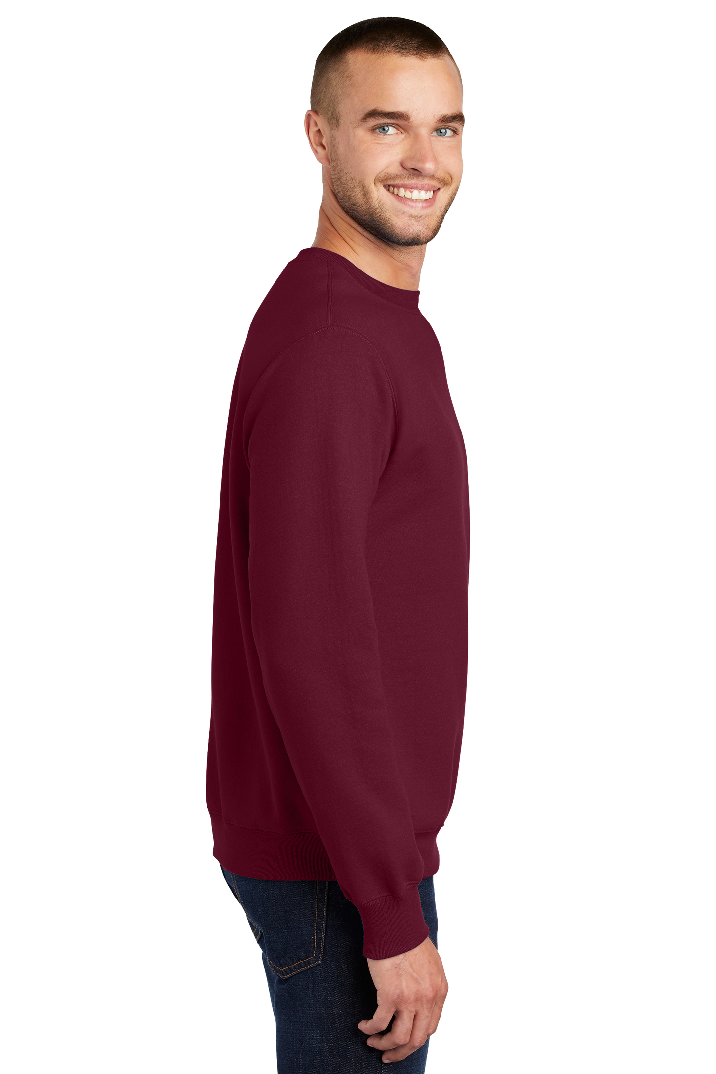 Port & Company® Essential Fleece Crewneck Sweatshirt - Cardinal