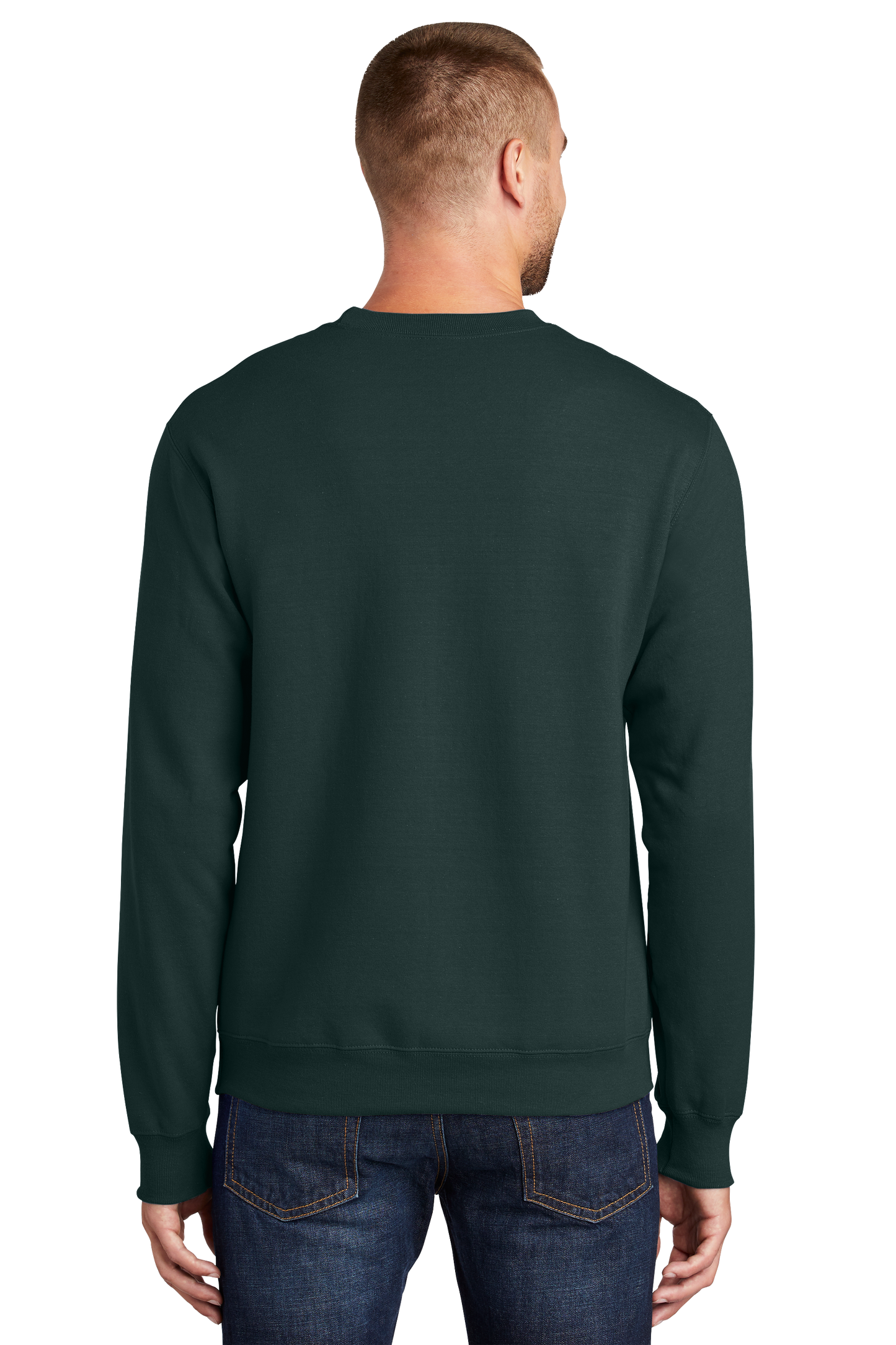 Port & Company® Essential Fleece Crewneck Sweatshirt - Dark Green