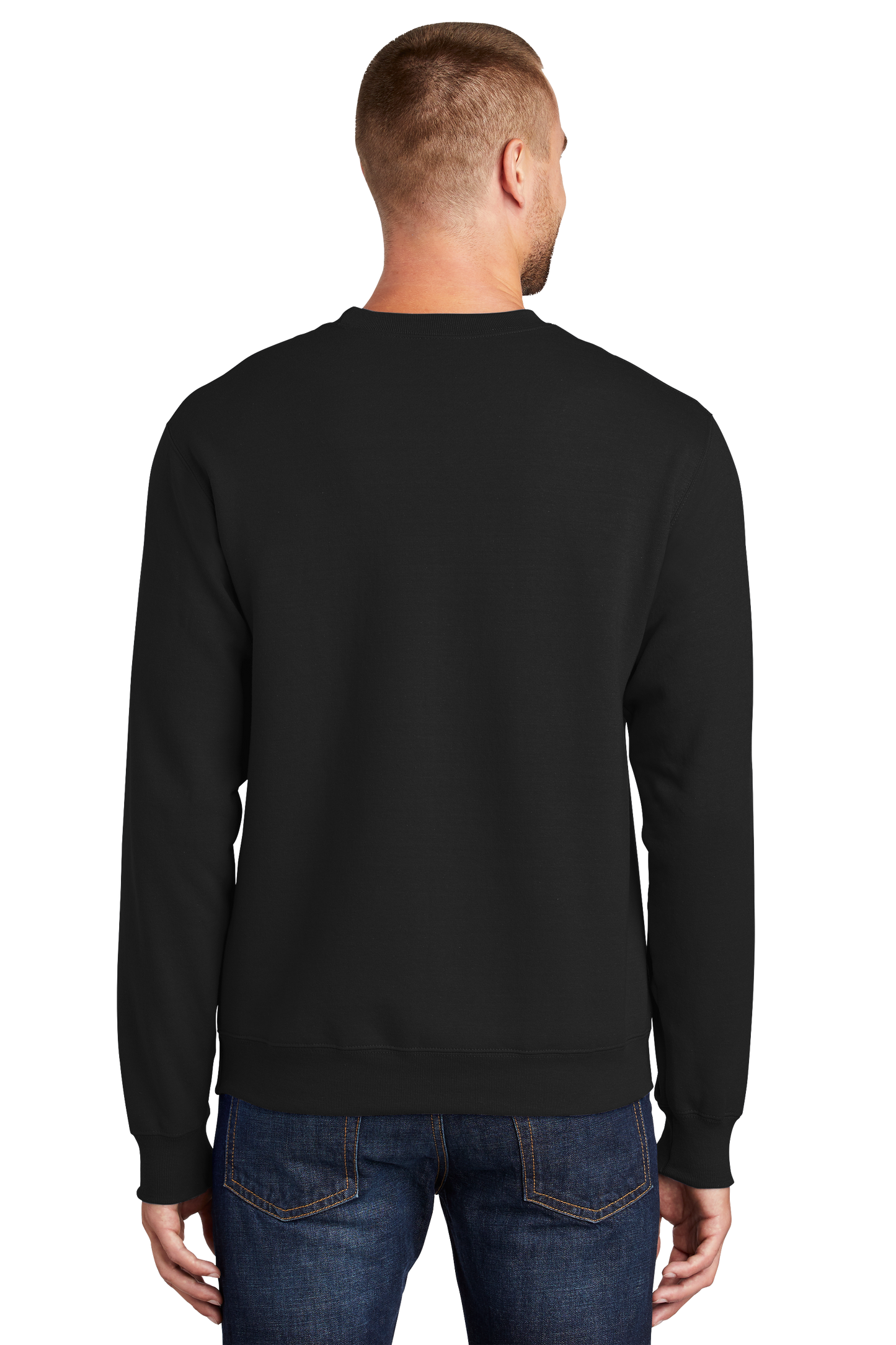 Port & Company® Essential Fleece Crewneck Sweatshirt - Jet Black
