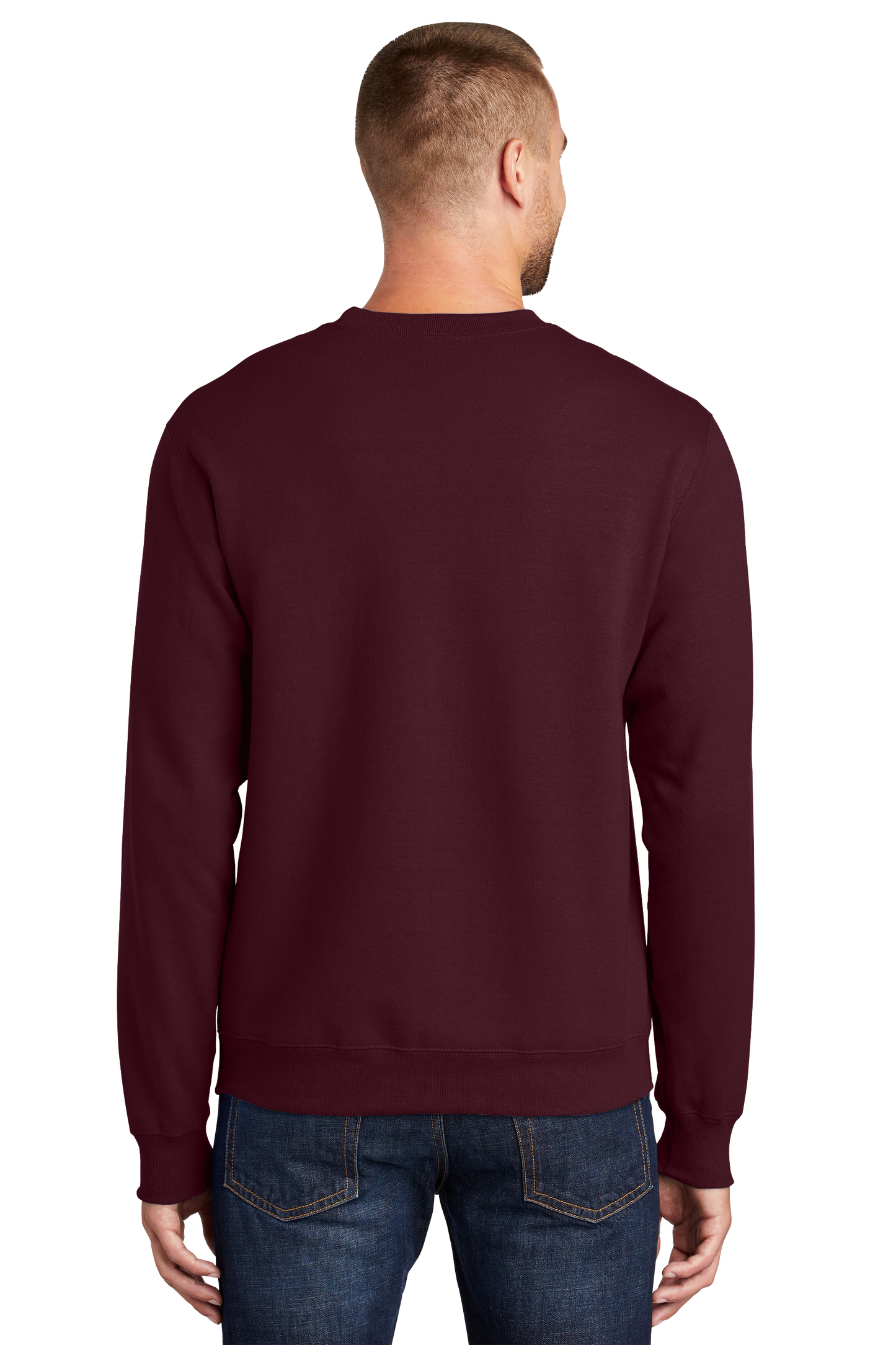 Port & Company® Essential Fleece Crewneck Sweatshirt - Maroon