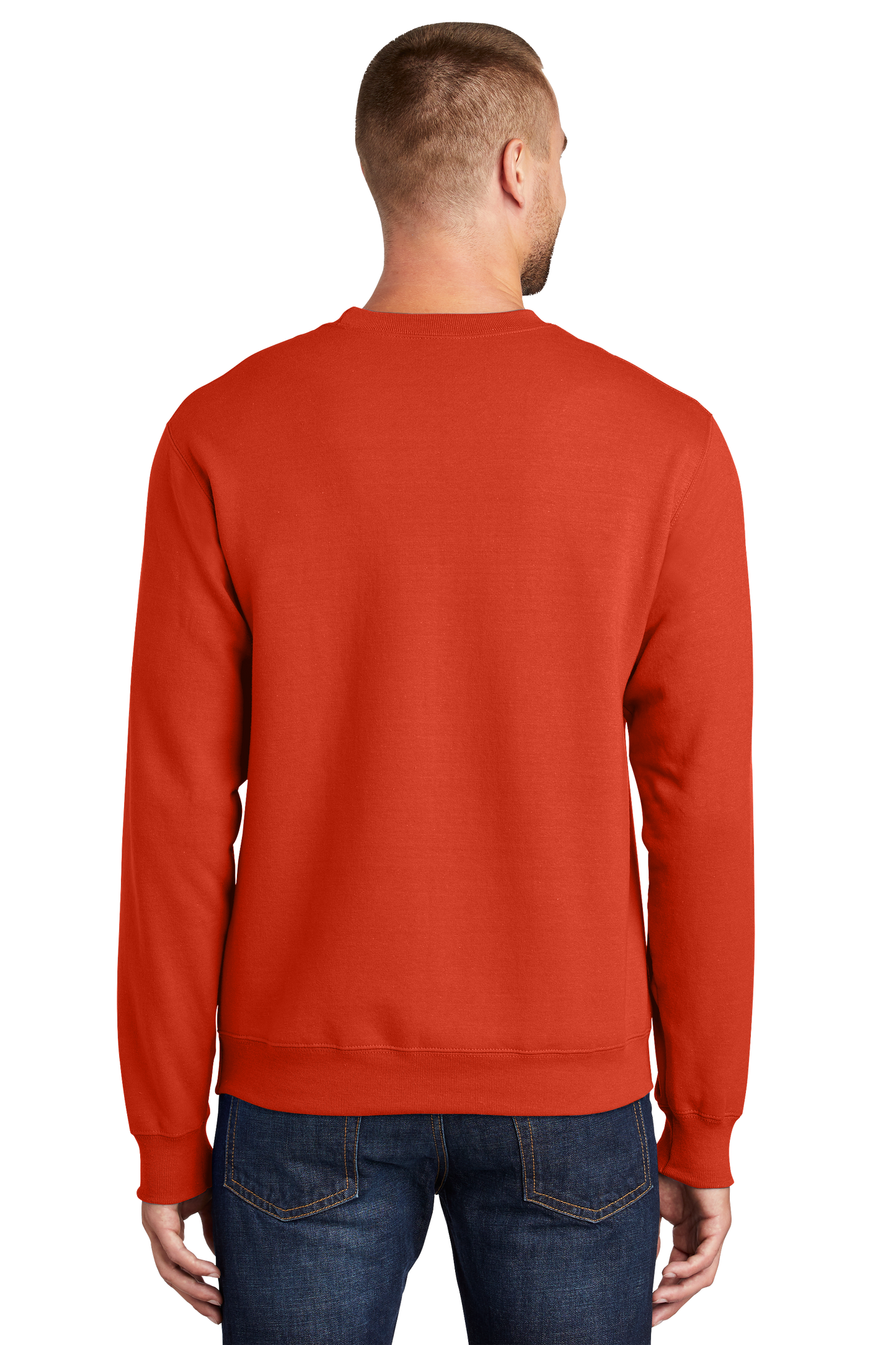 Port & Company® Essential Fleece Crewneck Sweatshirt - Orange