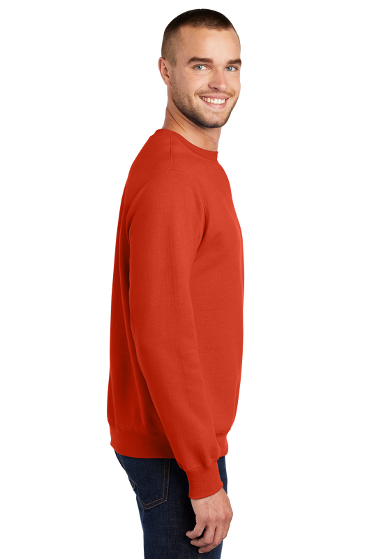 Port & Company® Essential Fleece Crewneck Sweatshirt - Orange