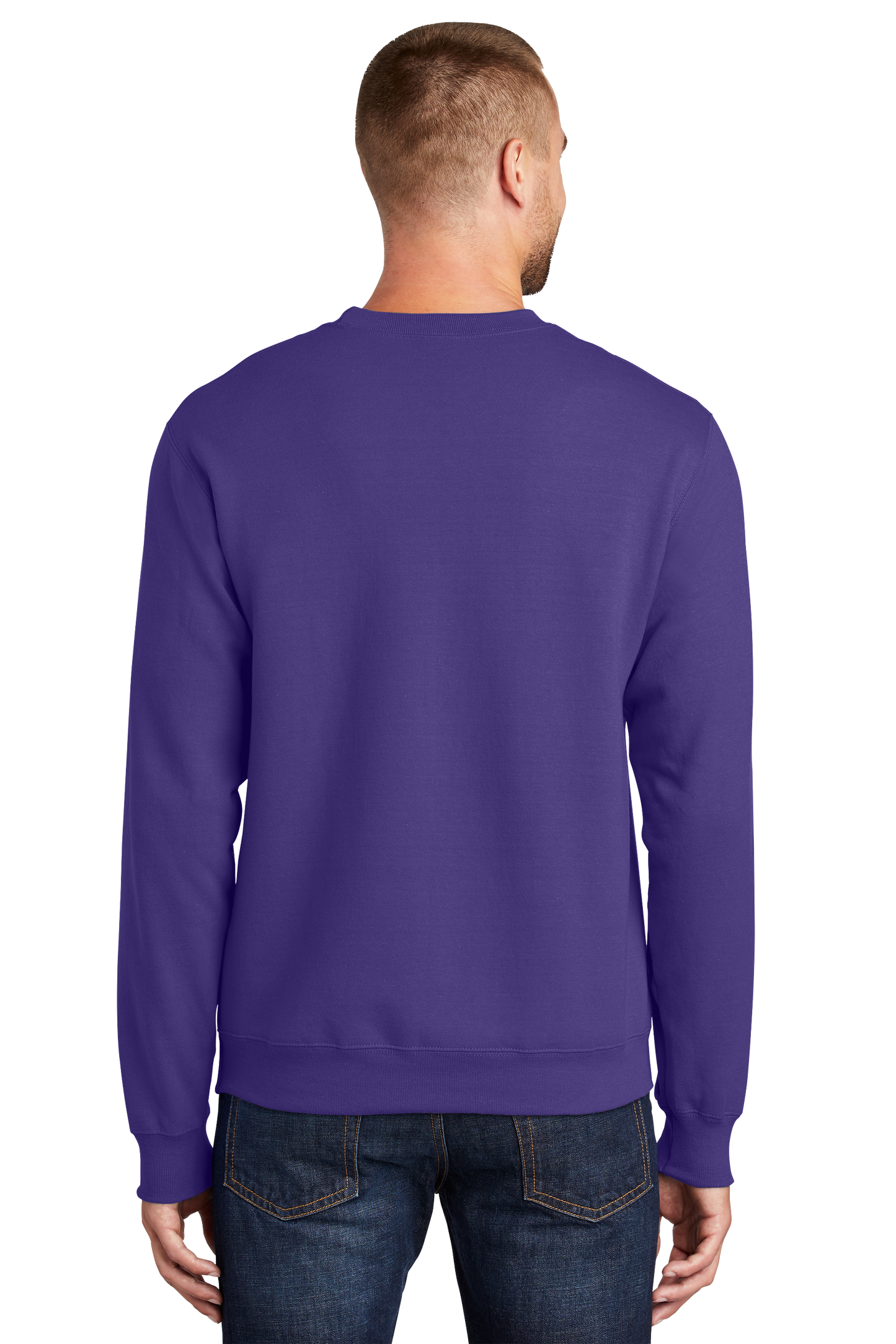 Port & Company® Essential Fleece Crewneck Sweatshirt - Purple