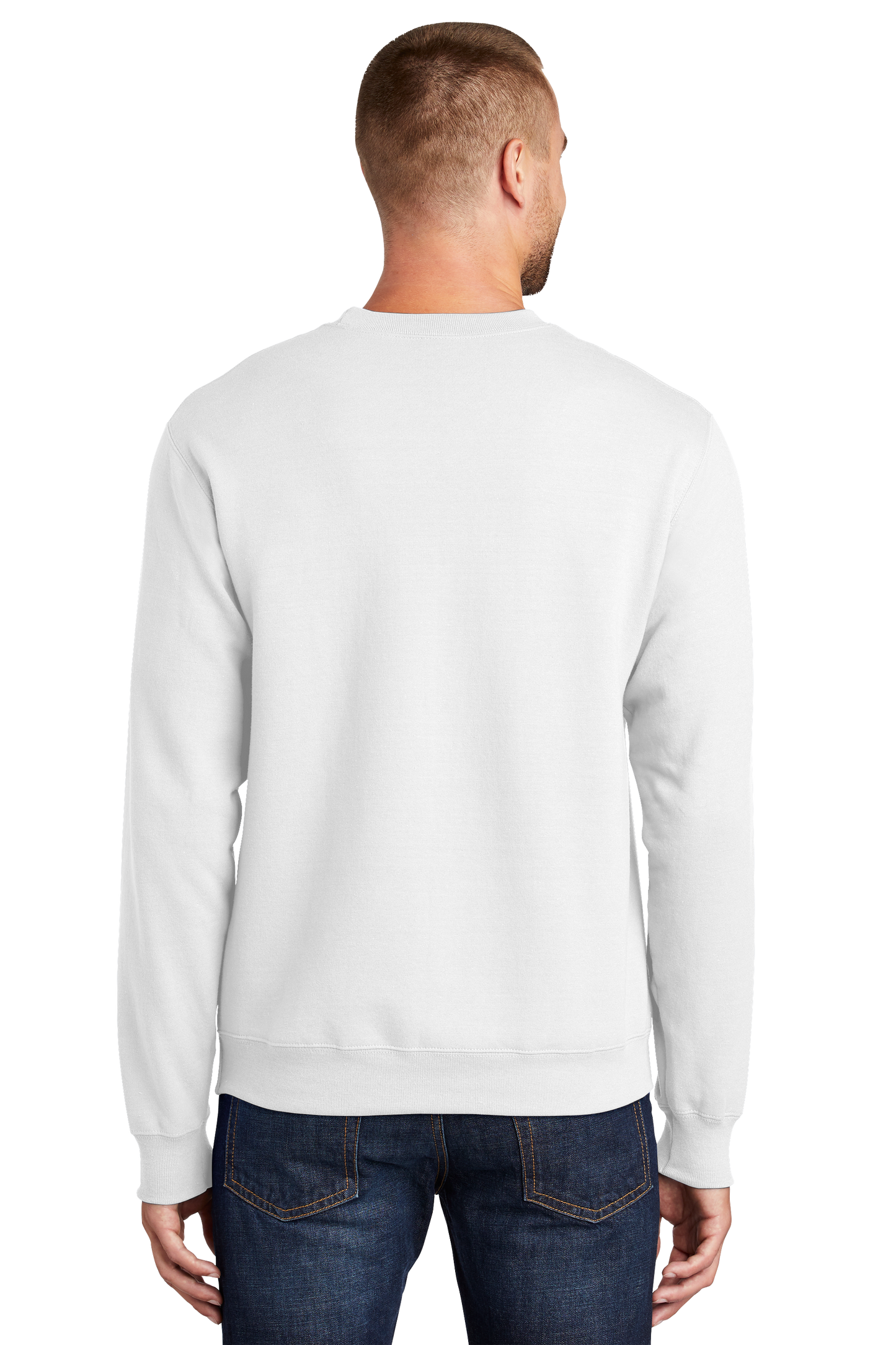 Port & Company® Essential Fleece Crewneck Sweatshirt - White
