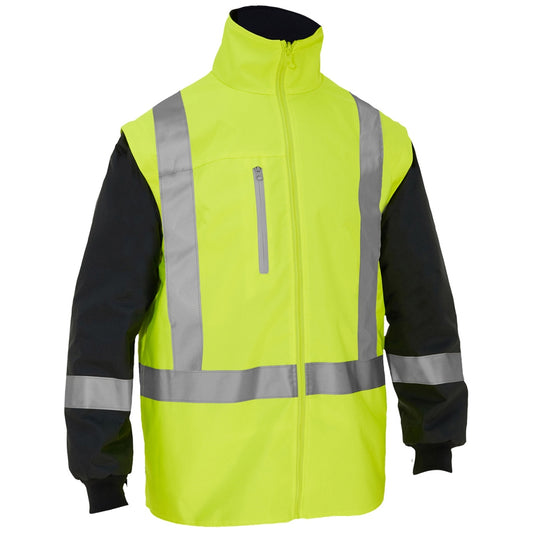 PIP 333M6375H Bisley Type R Class 3 5-in-1 Black Bottom Safety Jacket - Safety Yellow