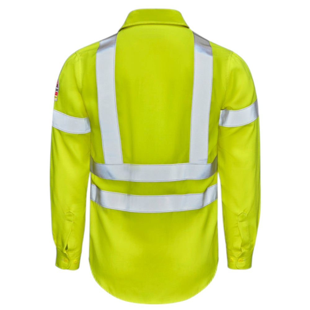 Bulwark Men's H-Visibility Dress Shirt - Hi-Vis Yellow