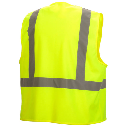 Pyramex RVHL2910 Type R Class 2 Solid Safety Vest - Yellow/Lime