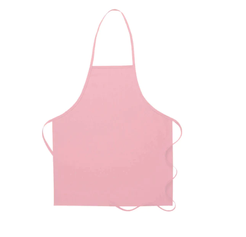 Deluxe Bib Apron (no pockets) - Pink