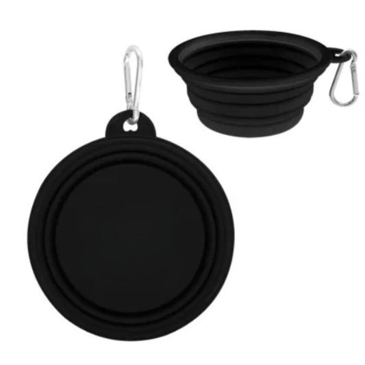 Promotional Collapsible Pet Bowl - Black