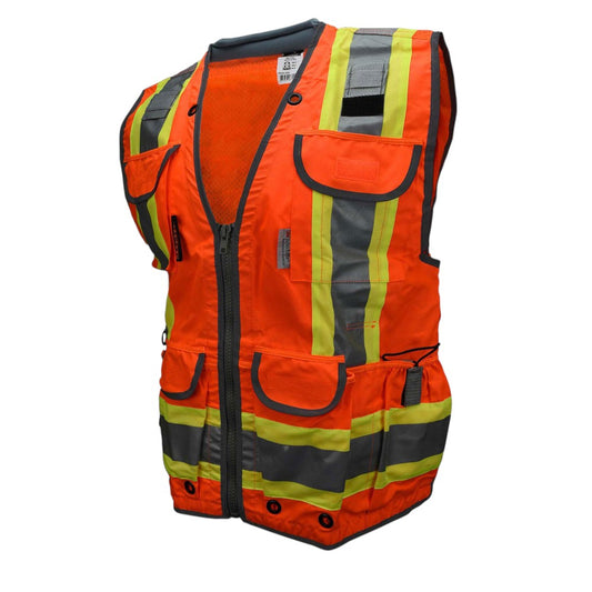 Radians SV55-2ZOD Type R Class 2 Heavy Duty Engineer Safety Vest - Orange