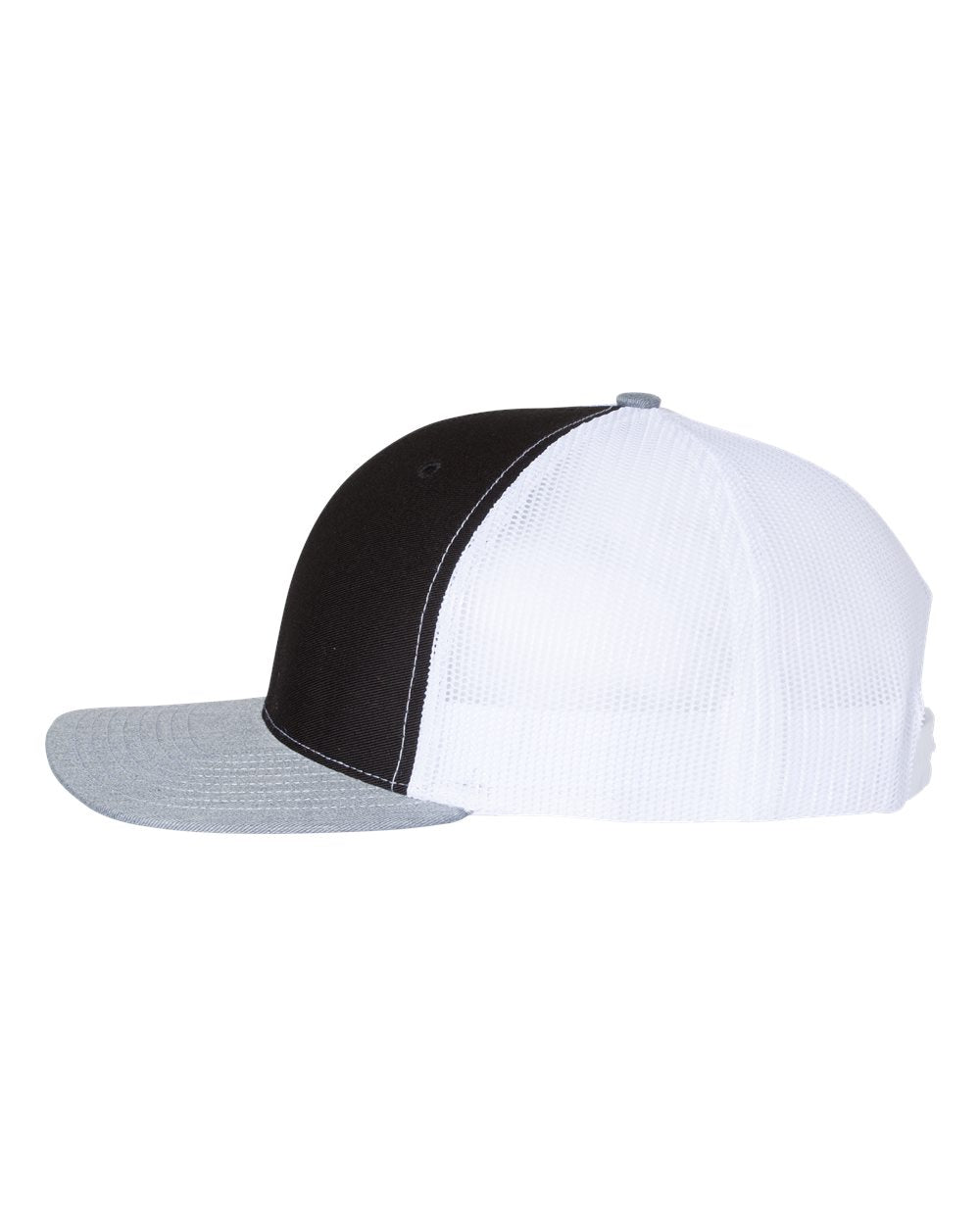 Richardson 112 Trucker Hat - Black / White / Heather Gray