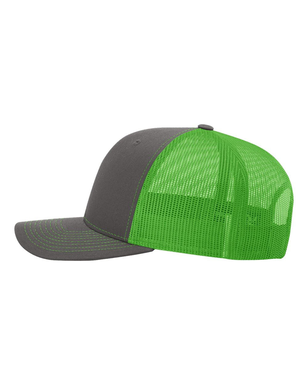 Richardson 112 Trucker Hat - Charcoal / Neon Green