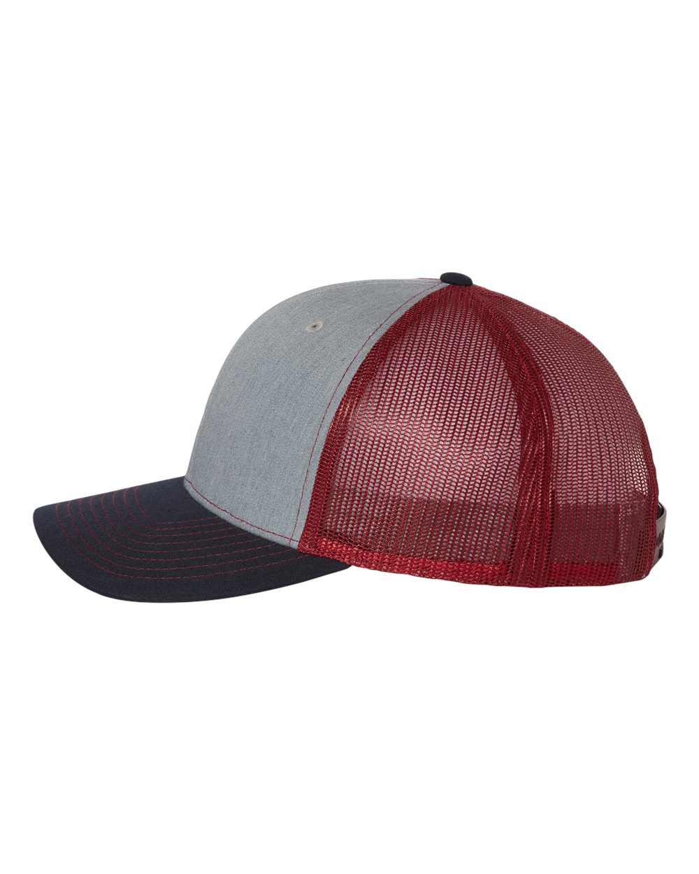 Richardson 112 Trucker Hat - Heather Gray / Cardinal / Navy