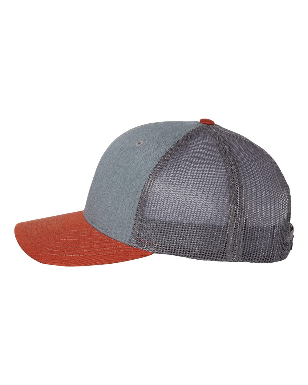 Richardson 112 Trucker Hat -Heather Gray / Charcoal / Dark Orange