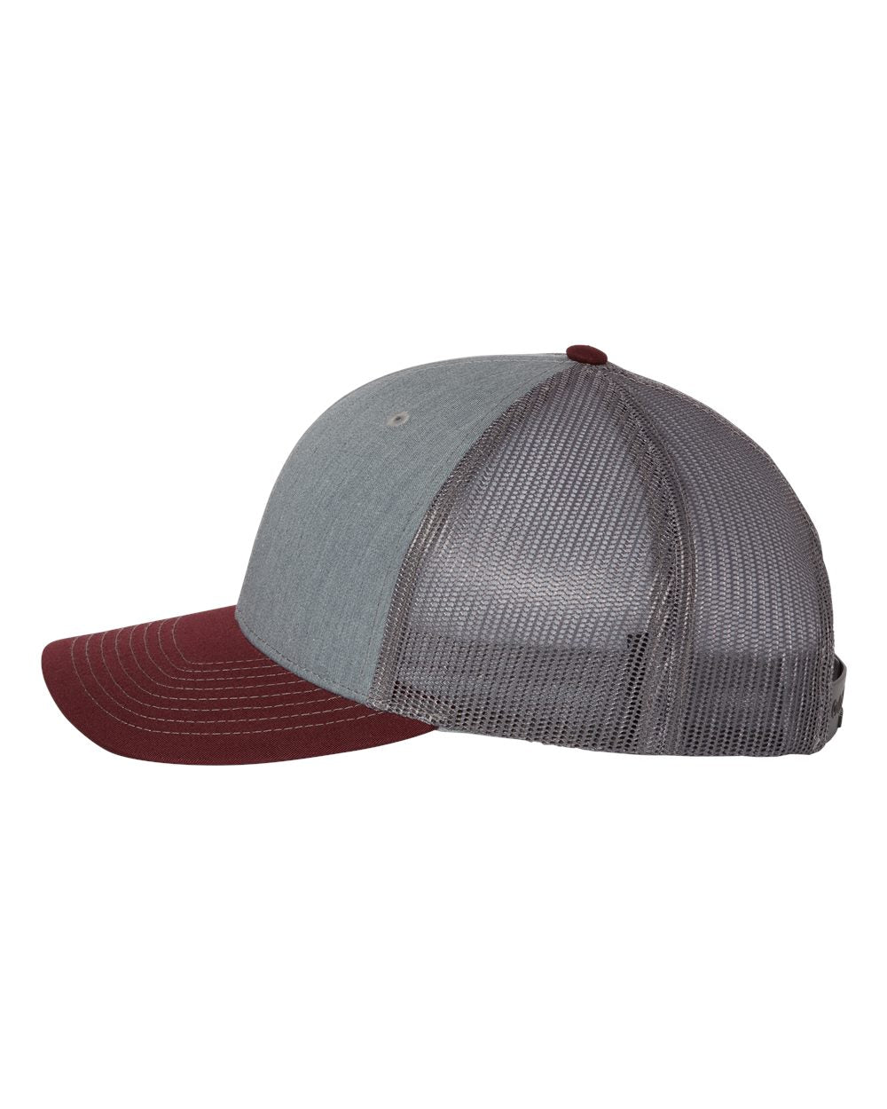 Richardson 112 Trucker Hat -Heather Gray / Charcoal / Maroon
