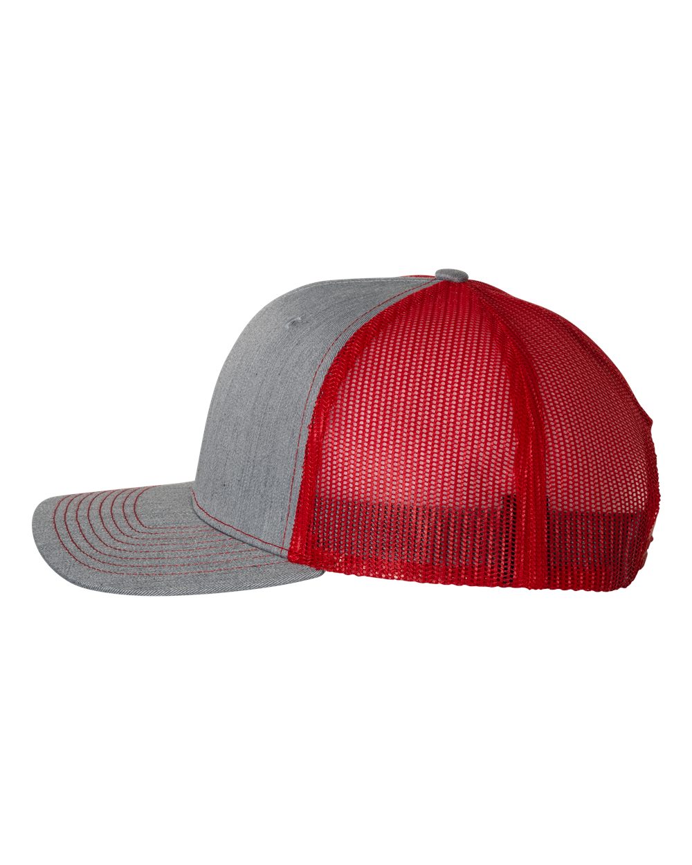 Richardson 112 Trucker Hat -Heather Gray / Red